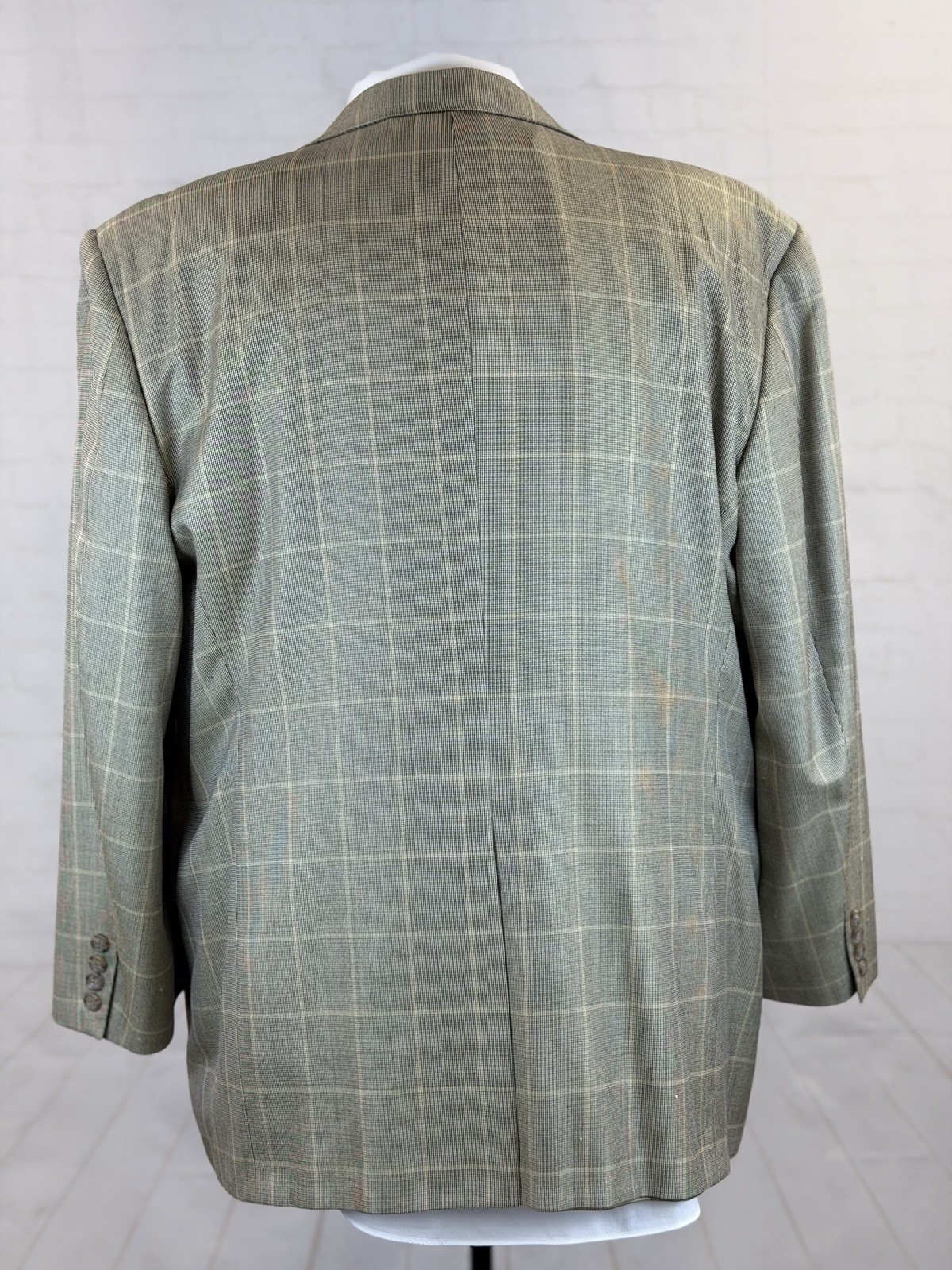 Fall Winter Burberry USA Men’s Beige Plaid Silk Wool Blazer 46R $3,895
