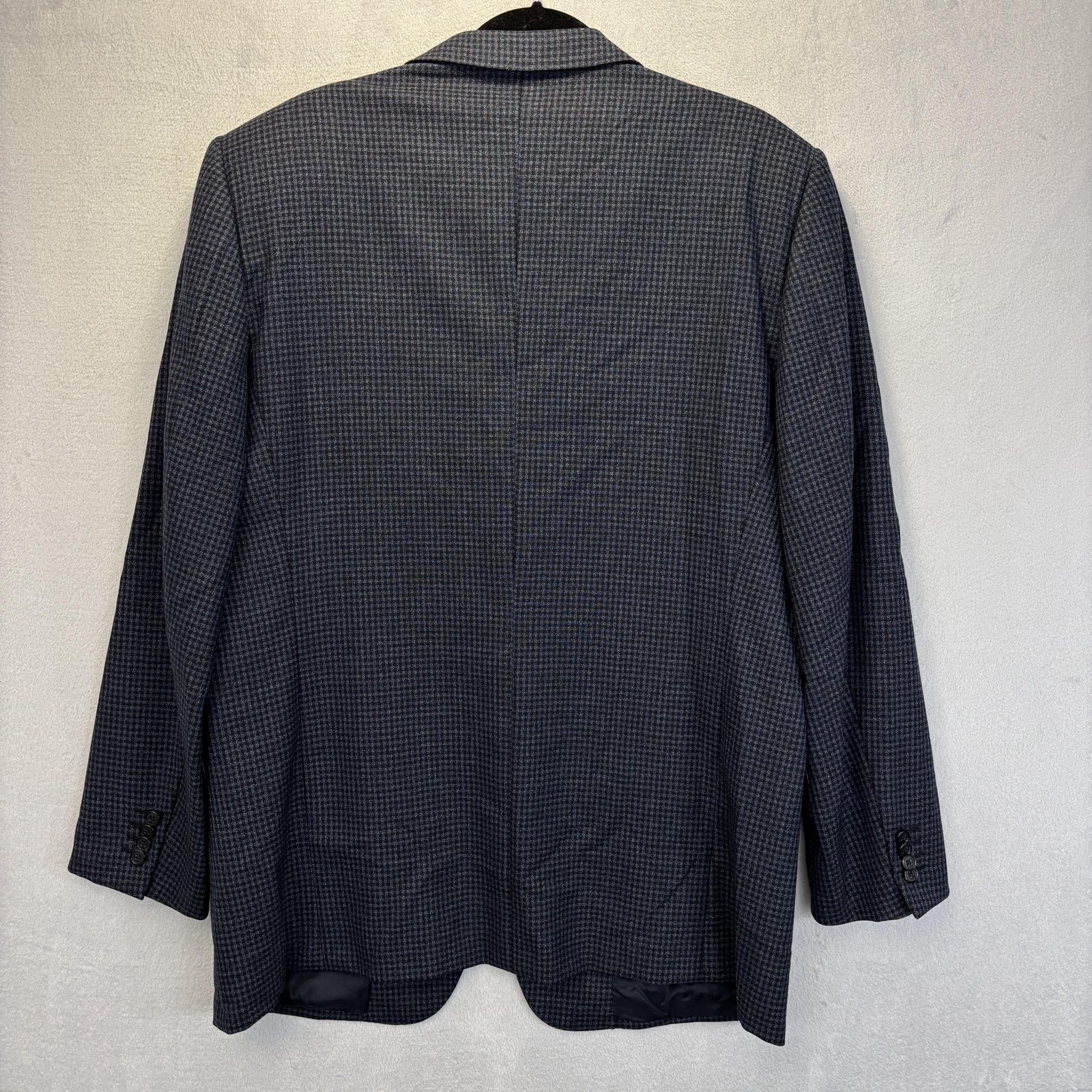 Ermenegildo Zegna Neiman Marcus Wool Blazer Jacket Mens US 46 (IT 56) Blue Check