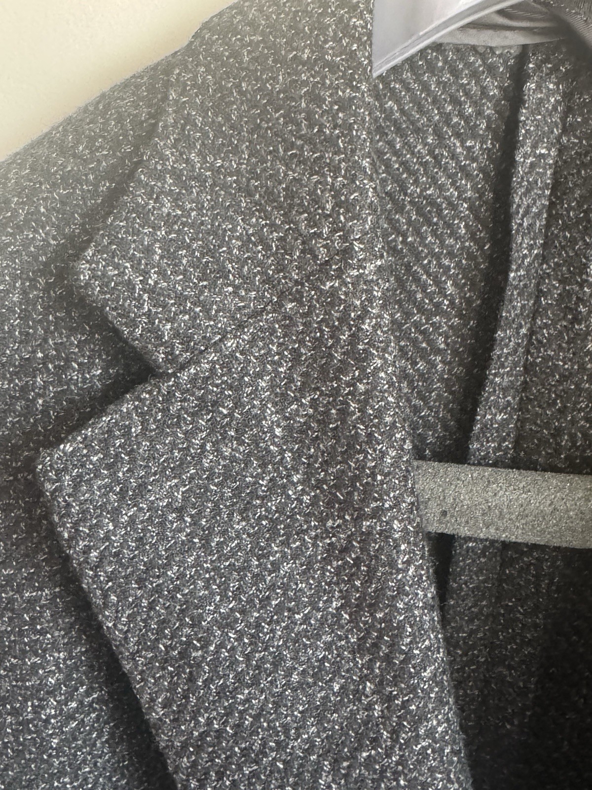 Samuelsohn 44R Charcoal Super 110’s Wool Sport Coat Soft Tailored Italy