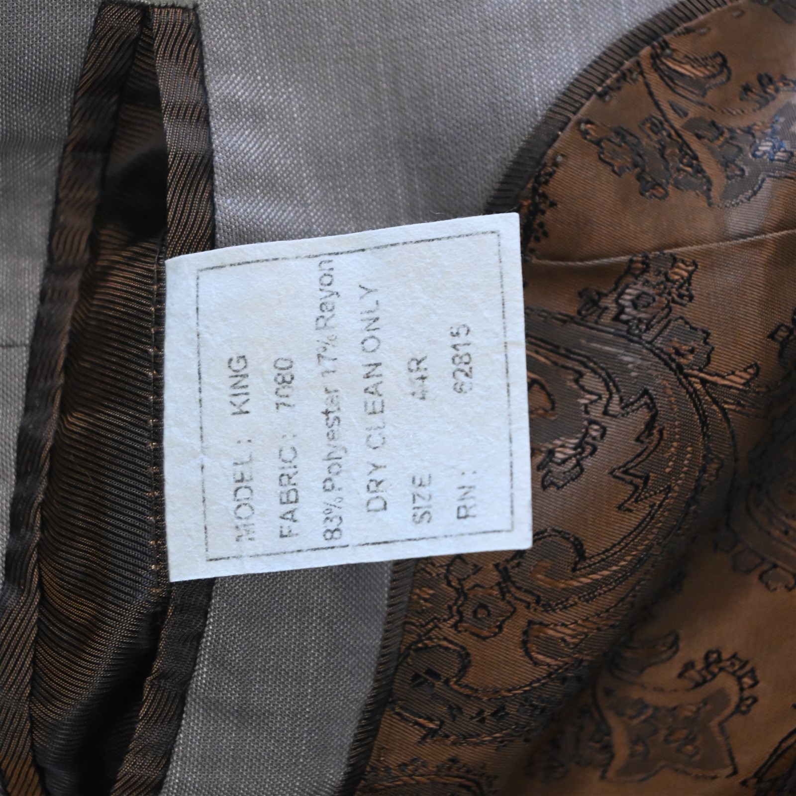 Steve Harvey 44R 36×28 Tan Bown King 3 Piece Vest Mens Jacket Pants Suit