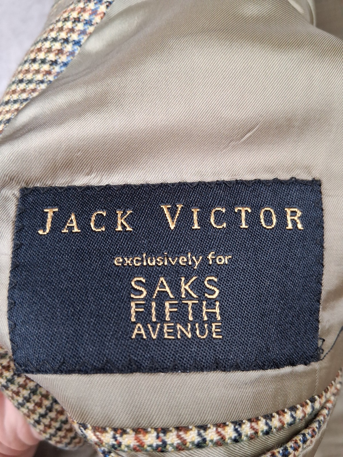 Jack Victor Loro Piana 100% Cashmere Sport Coat 46R Gun Club Check Blazer Canada