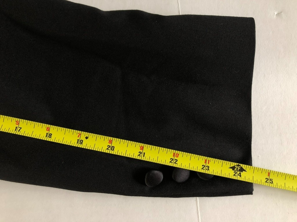 VTG Yve St Germain Mens Black Wool Suit Coat Jacket No Size Tag See Measurements