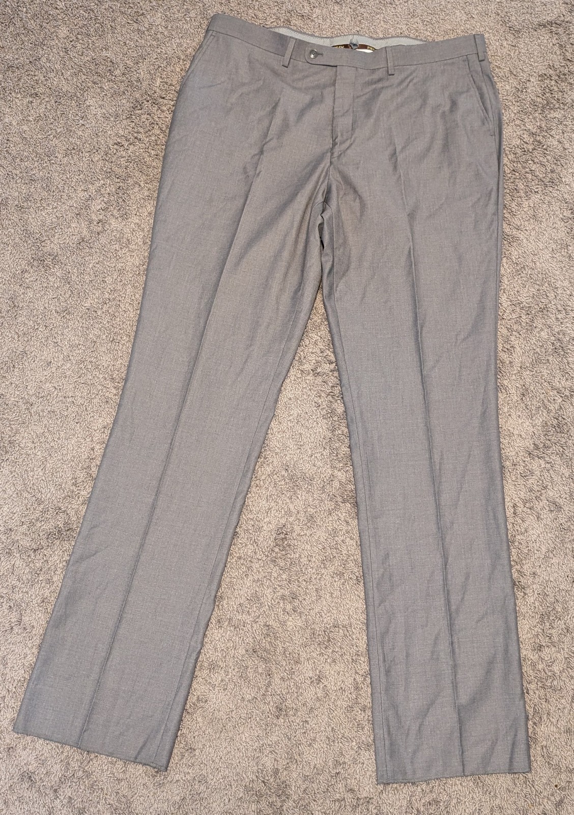 NWT Pierre Loren Mens Gray Suit Pants Size 41 Unfinished Hem