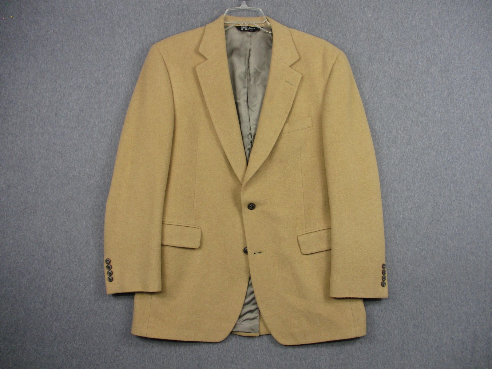 Jos A Bank Blazer Mens 42L Beige Camel Hair Two Button Sport Coat Jacket Mexico