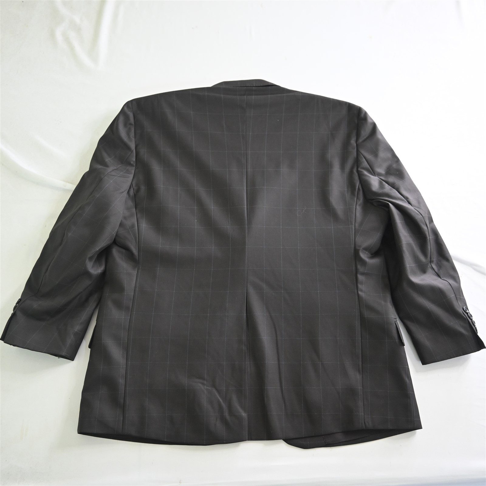 Joseph & Feiss 52R 38×29 Brown Windowpane 100% Wool Mens Jacket Pants Suit