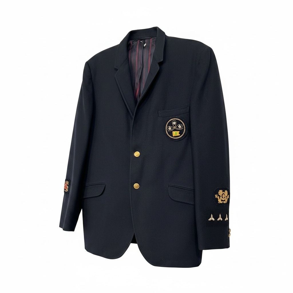 VINTAGE 60S NAVY WOOL UNITED STATES POWER SQUADRONS YACHT/BOATING BLAZER SZ 40R
