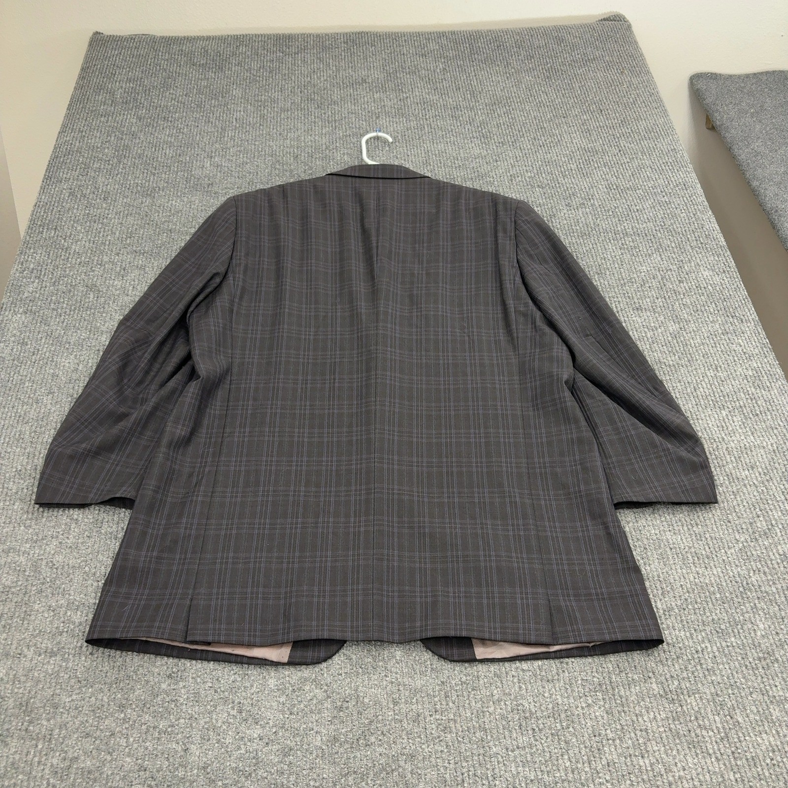 Tiglio Rosso Suit Jacket Men 46L Brown Wool Plaid Super 150s Italy Luxury Formal