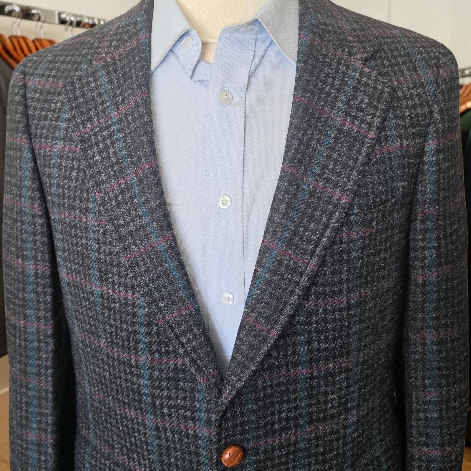 Vintage Chaps Ralph Lauren Scottish Tweed Blazer 38r Woven 1970s