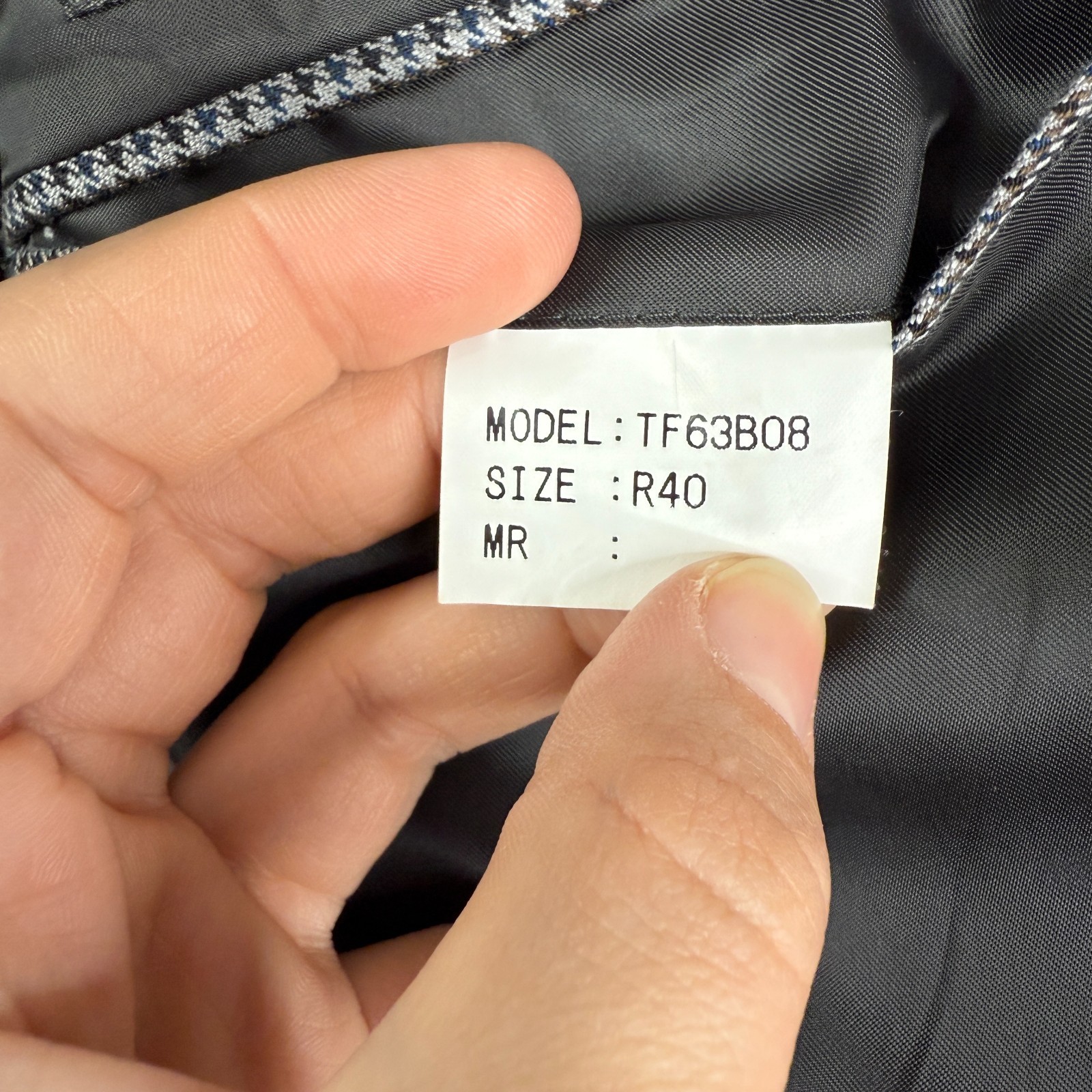 Tasso Elba Blazer Mens 40R Gray Houndstooth 3 Button Lanificio Campore Wool Silk