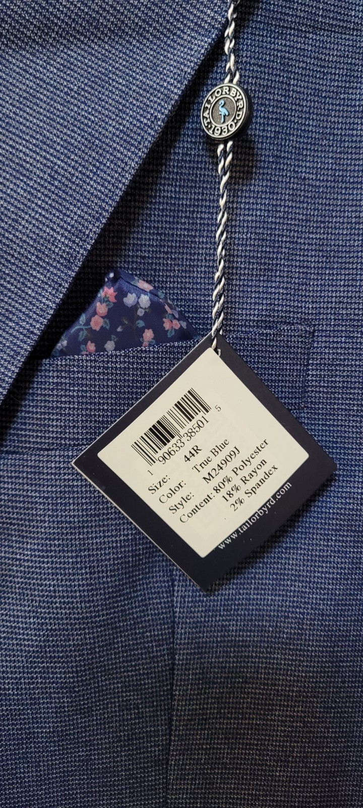 Tailorbyrd Sport Coat, Tailorbyrd True Blue Tonal Dobby Sport Coat, M24909J, 40R
