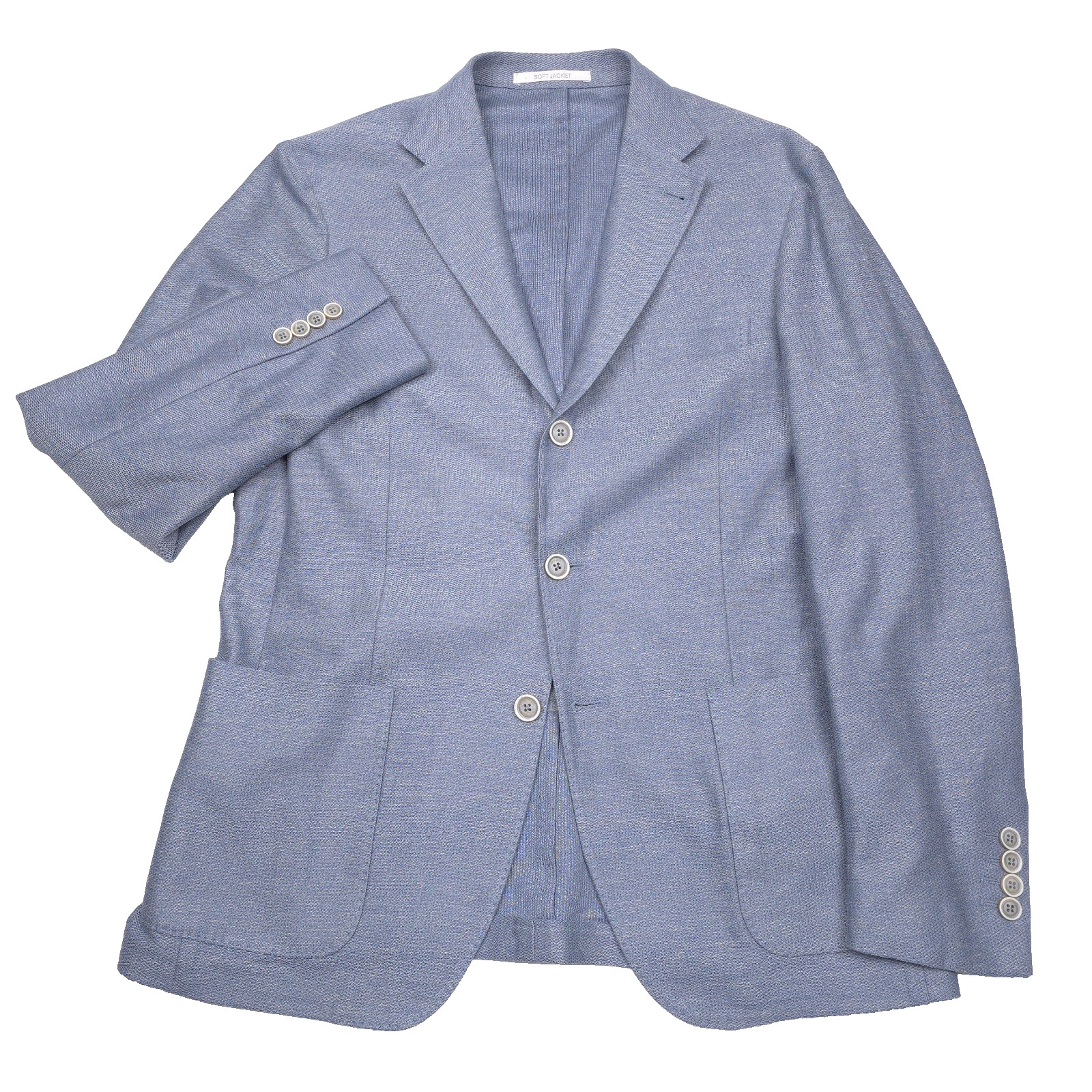 Eleventy Linen Cotton Jersey Soft Jacket Mens US 40R (Italy 50R) Blue Sport Coat