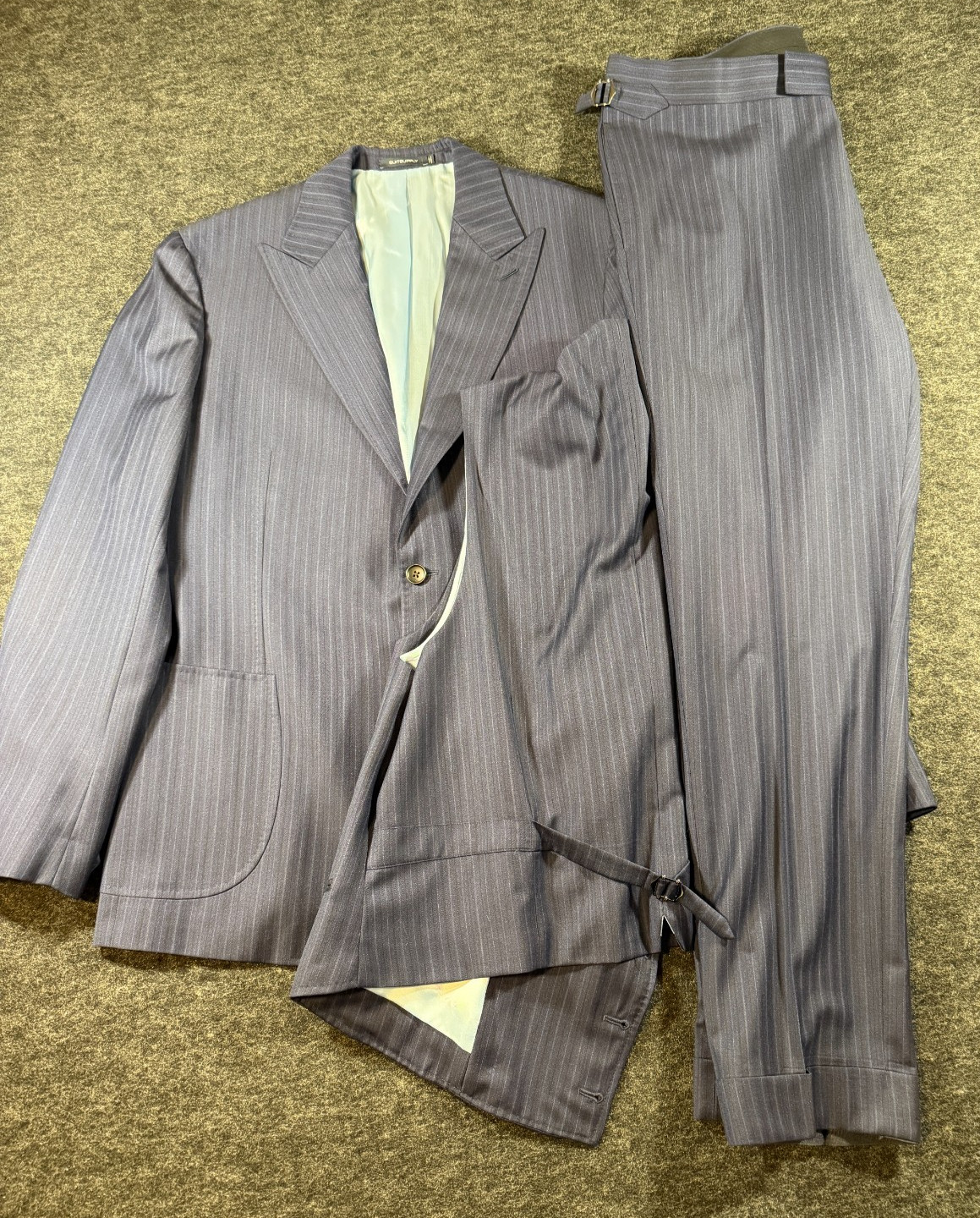 SUITSUPPLY La spalla Ferrara Brescia 3-piece Suit 100% Wool Mens UK48 UK48 UK44