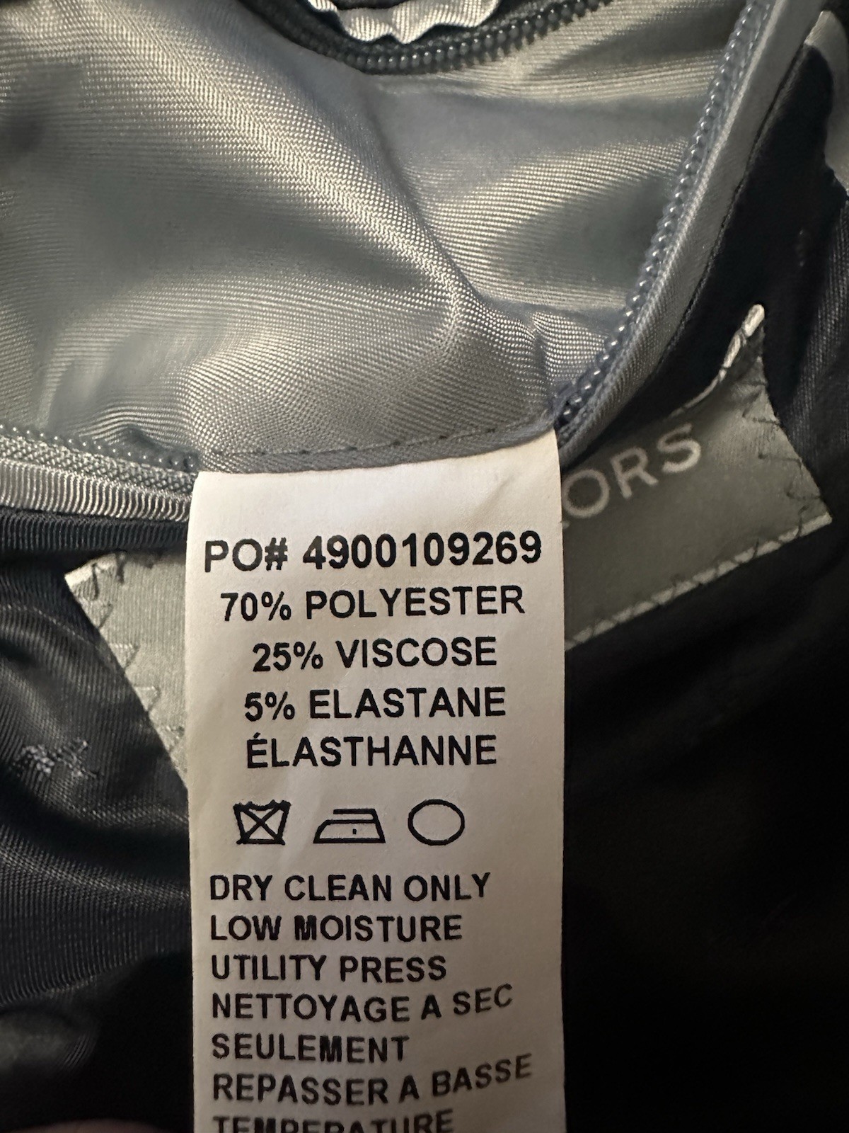 MICHAEL KORS Navy Blue Sport Coat Blazer Suit Jacket 46L Men’s Stretch Athletic