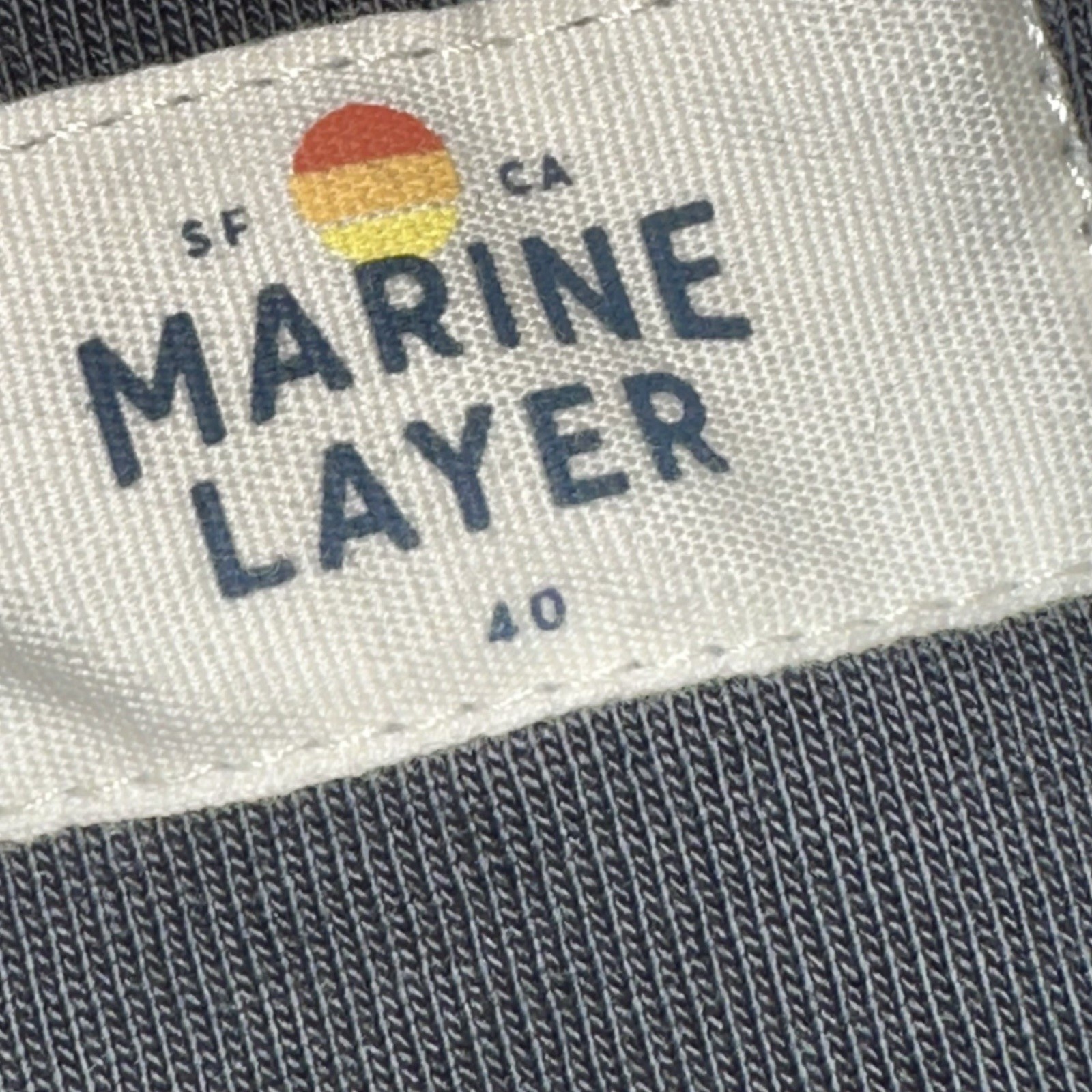 Marine Layer Men’s Duke One Button Cotton Blazer Size 40R Gray