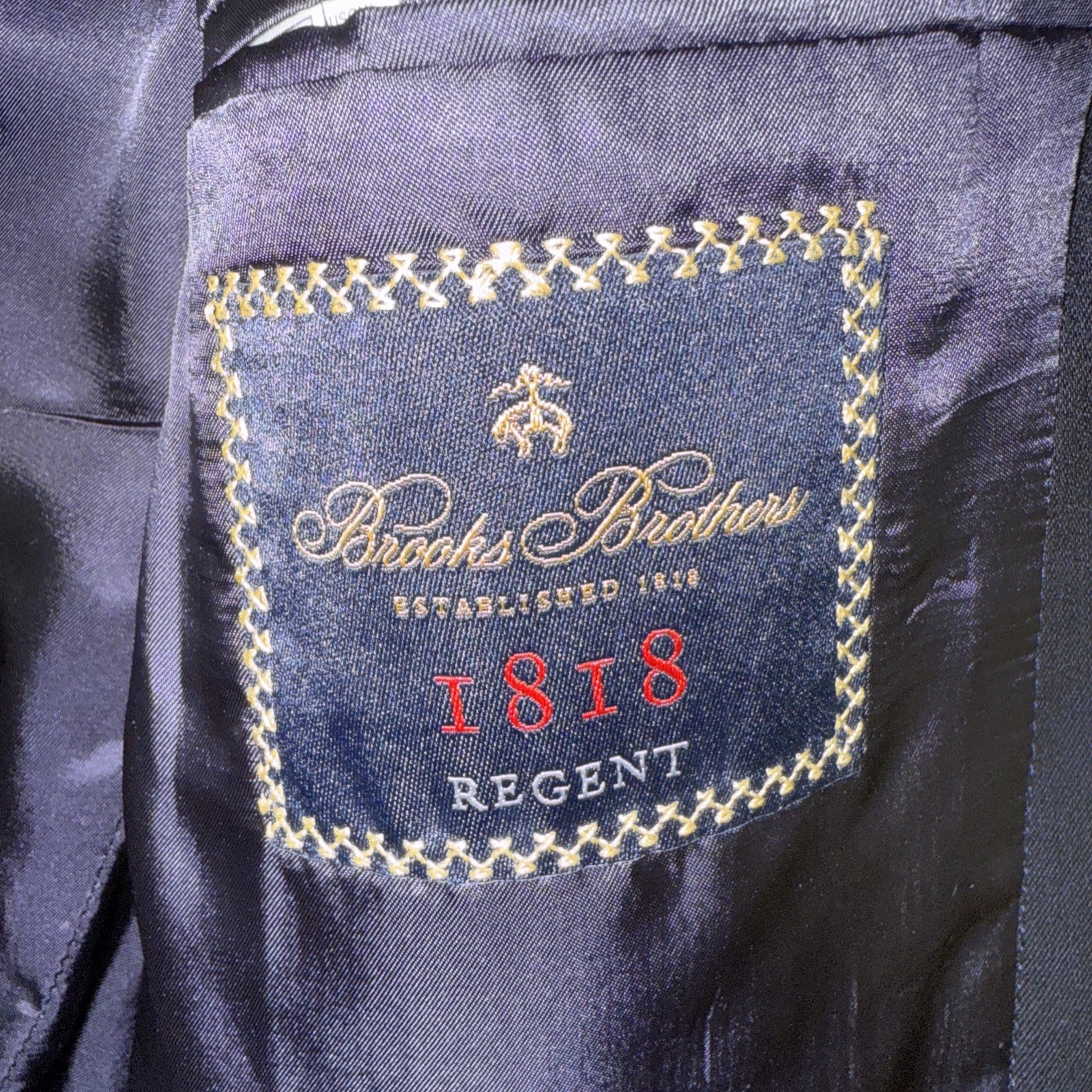 Brooks Brothers 1818 Blazer Jacket 42L Regent Black Estrato Trabaldo Togna Coat