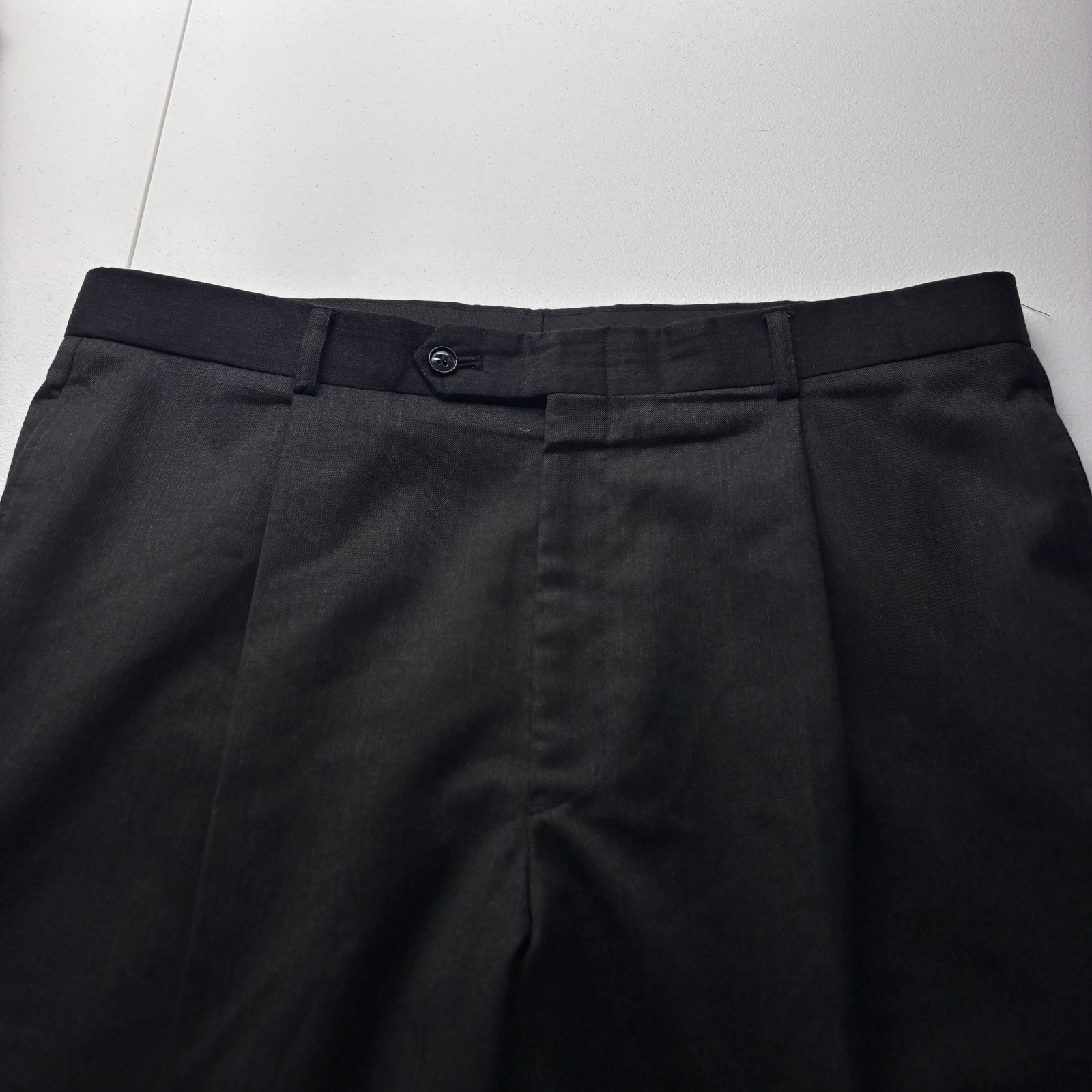Jones New York JNY 2 Piece Suit Mens 44R Pants 36×30 Solid Dark Gray Wool