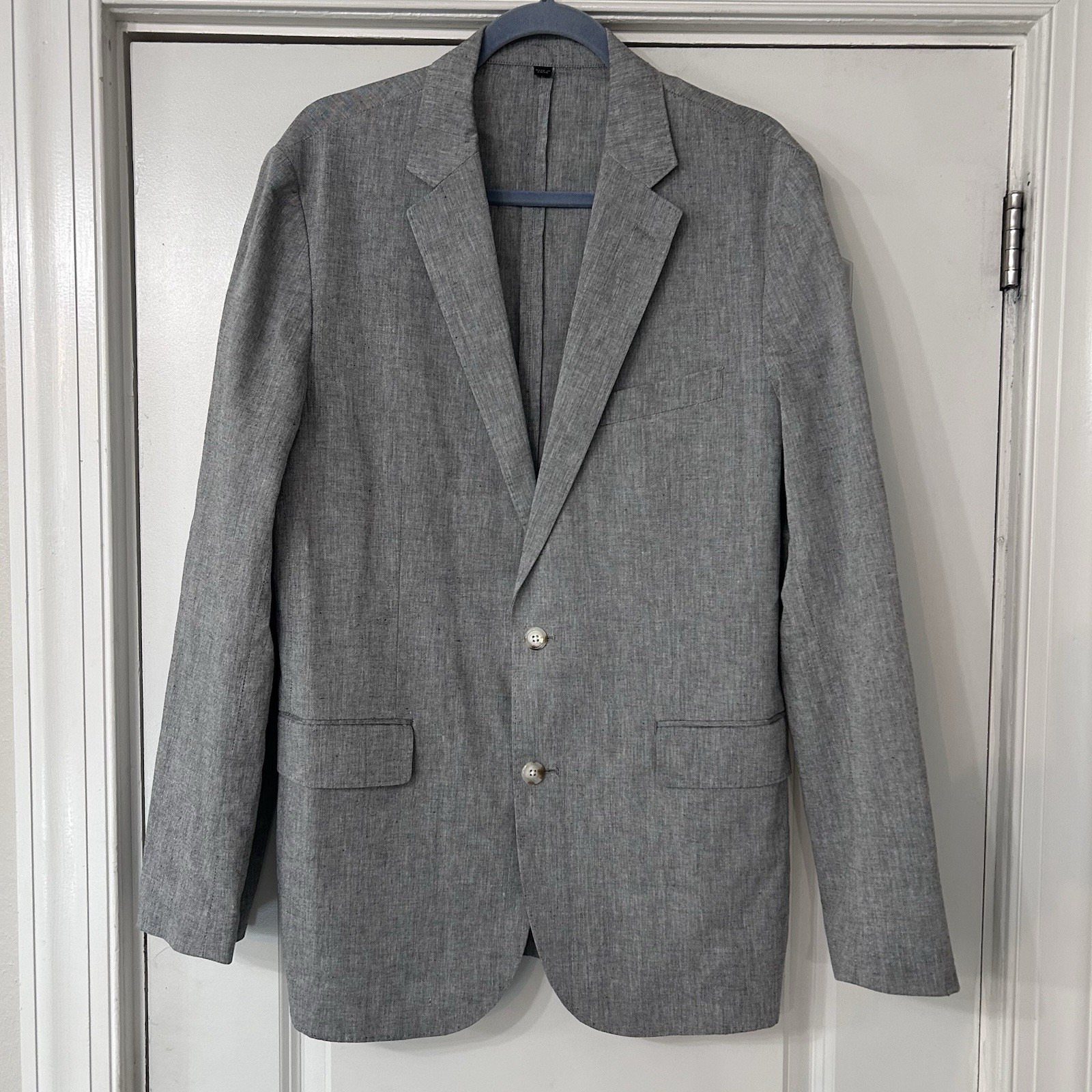 J Crew Unstructured Ludlow Summer Suit Men’s 40L 32×34 Slim Gray Somelos Cotton