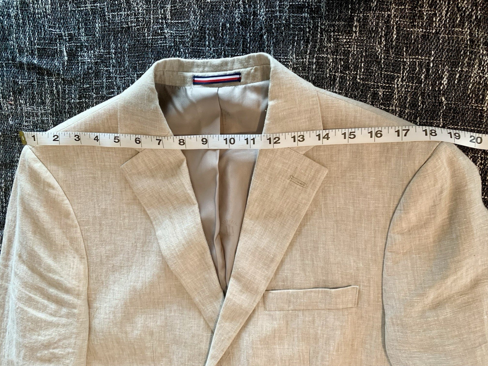 Tommy Hilfiger Beige Modern-Fit Linen 2 Pc Suit – Jacket 38S Pants 32WX30L