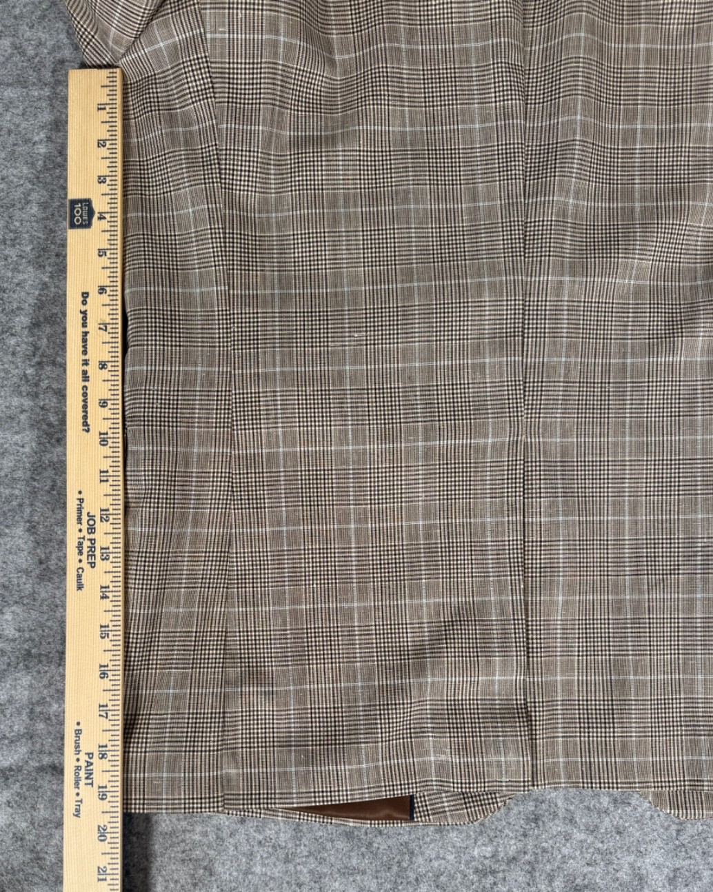 Stafford Blazer Mens 46 Reg Brown Plaid Classic Fit Sport Coat Jacket GlenPlaid