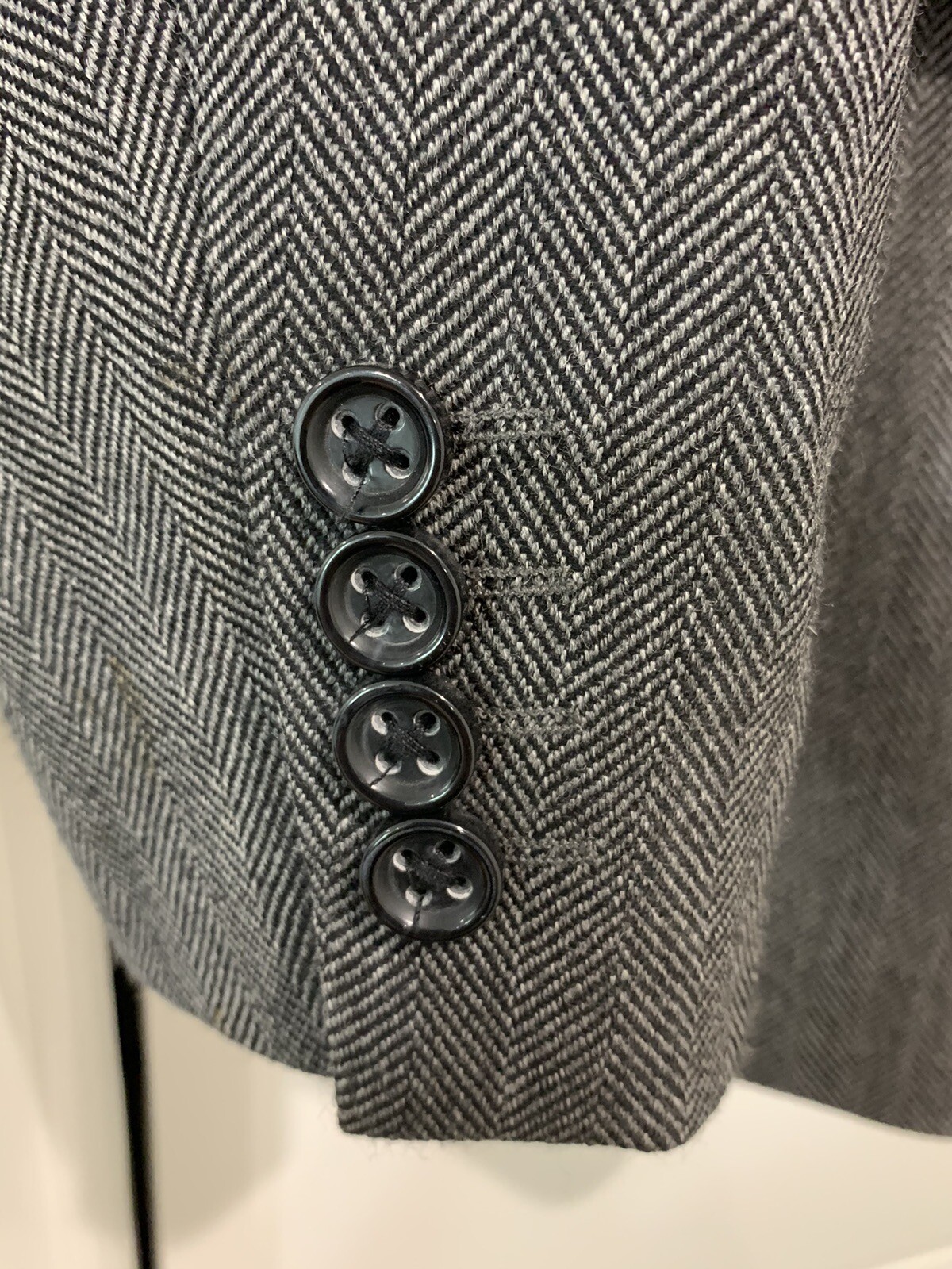 STAFFORD WOOL BLAZER JACKET MENS SIZE 48 REGULAR GRAY MERINO CLASSIC FIT