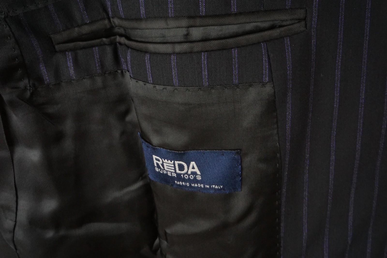 Flannel Bay Dark Blue Striped Wool 2 Pc Suit Jacket Pants Sz 44R BRAND NEW