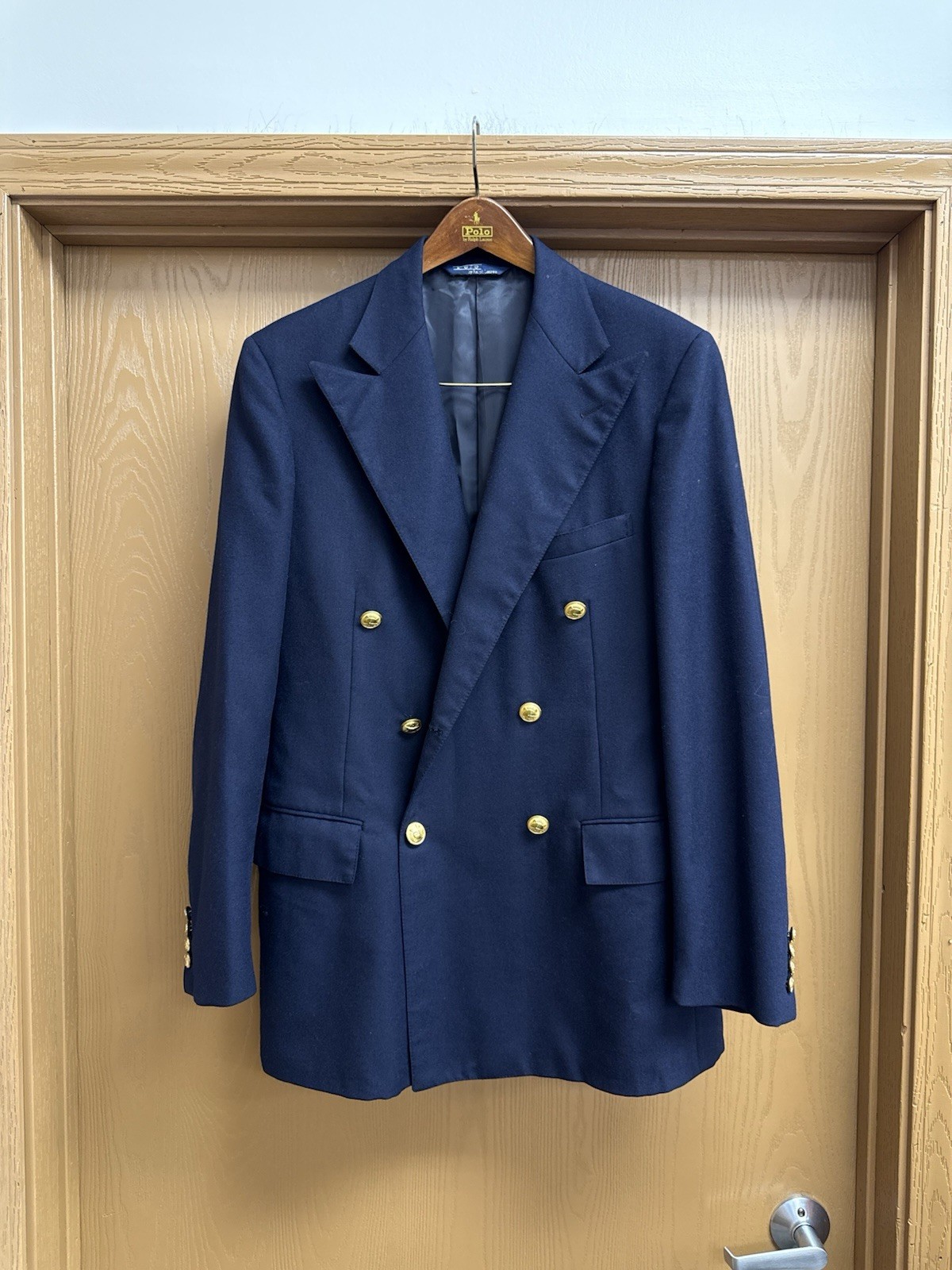 Polo Ralph Lauren Late1970s/Ear1980 «Mr._» Era Doublebreasted Doeskin Blazer 41L
