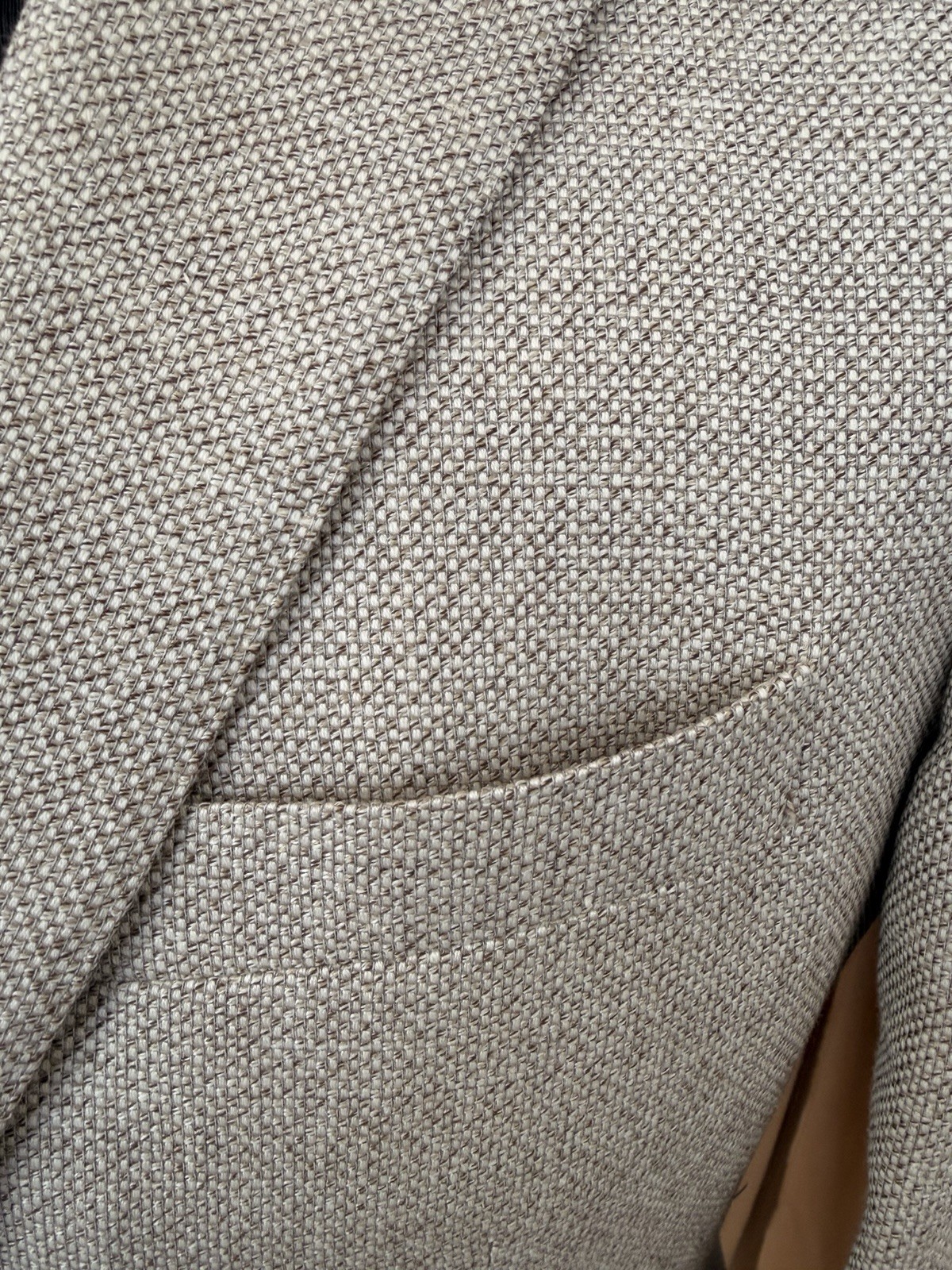Samuelsohn sport coat 39R – Loro Piana Summertime Hop sack Fabric Light Beige
