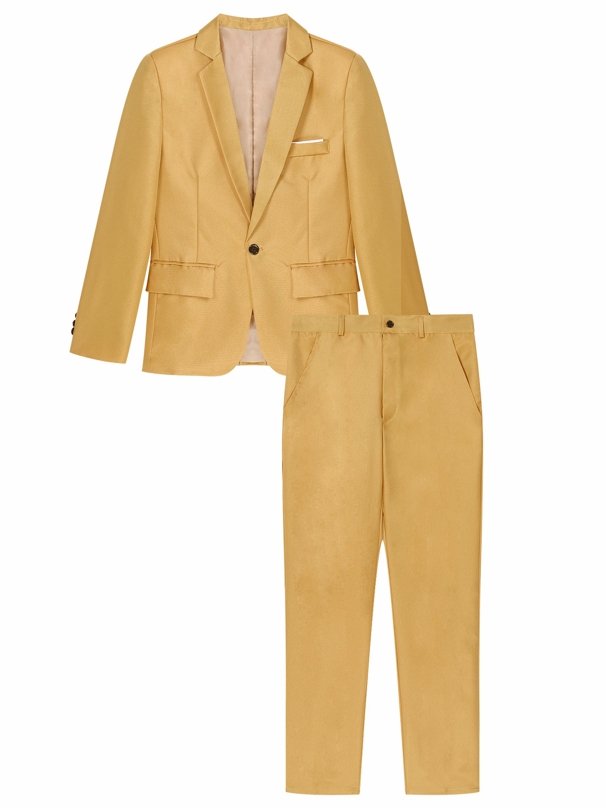 Mens Business Blazer Jacket Pants Suits One Button Slim Fit 2-Piece Set Suit
